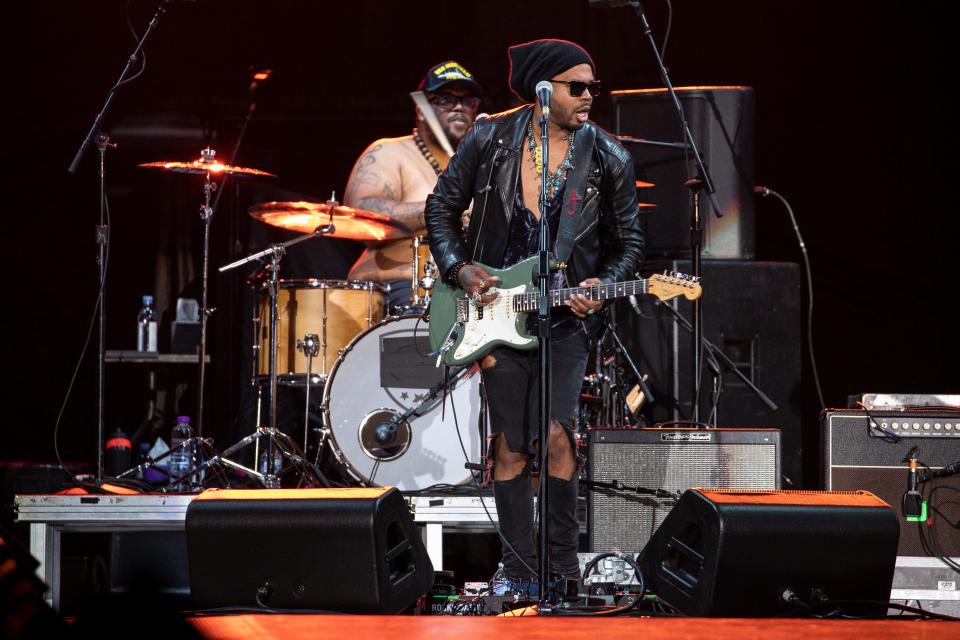 Ayron Jones performs to open Rolling Stones' No Filter Tour at Ford Field in Detroit on Monday, Nov. 15, 2021. 