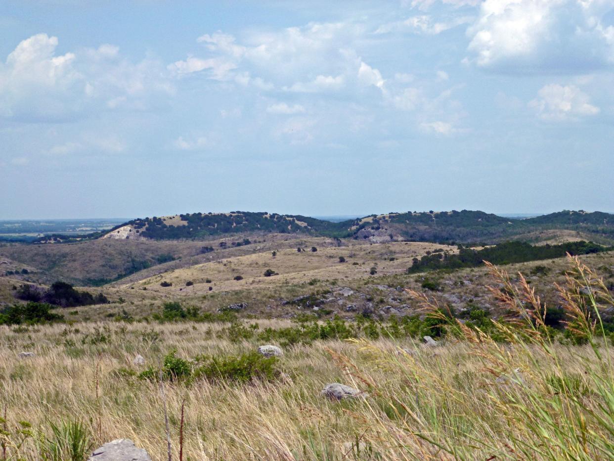 Scenic view of wilderness in Arbuckle Mountains region of Oklahoma.