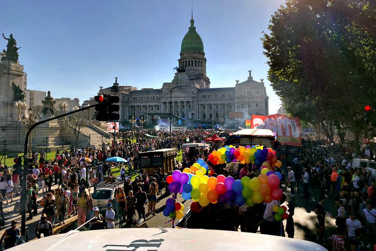 La Marcha del Orgullo llega al Congreso de la Nación