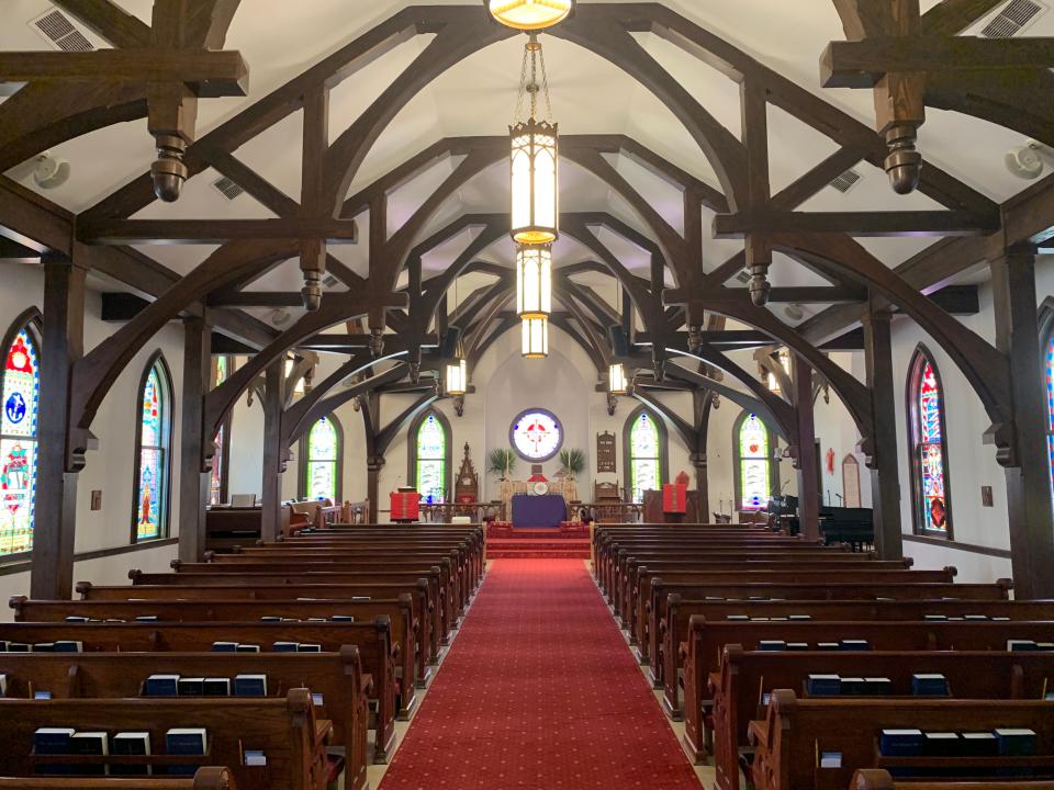Calvary Episcopal Church was designed by Jasper Preston, who also designed the Bastrop County Courthouse and Austin's Driskill Hotel. It was finished in 1883 and was more recently expanded to accommodate the congregation's size.