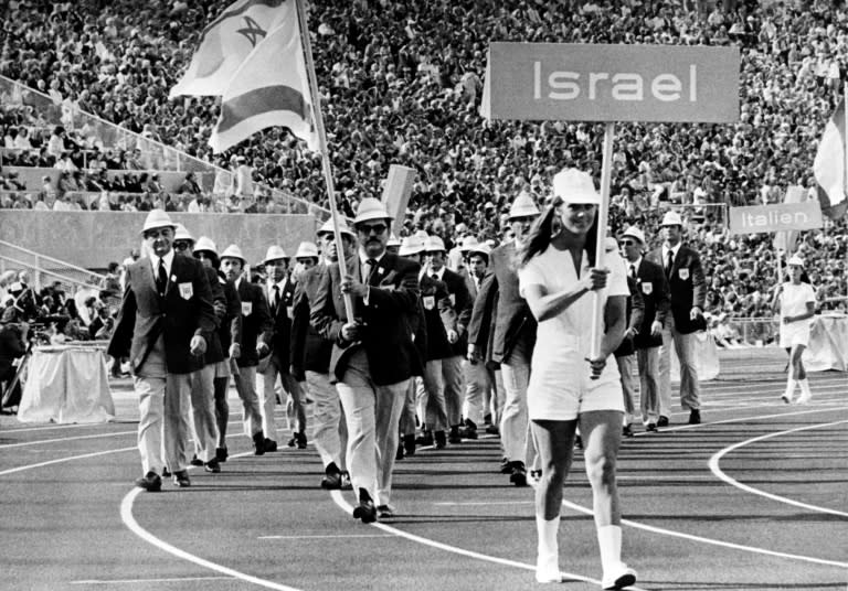 Ilana Romano, widow of one of the murdered Israeli athletes, said the team had been "happy and full of pride" to represent Israel at the 1972 Munich Games but had "returned home in coffins"