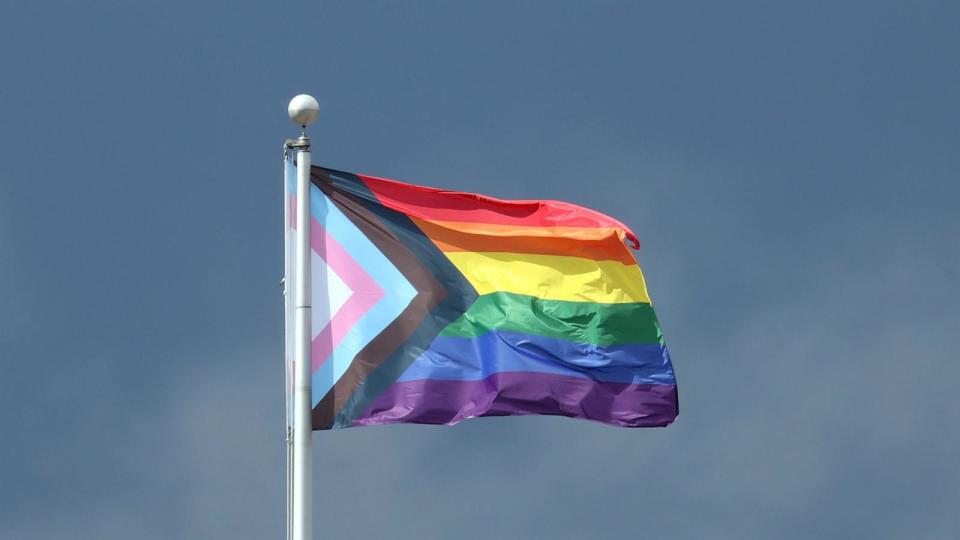 PHOTO: An LGTBQ+ flag is seen on June 25, 2023 in Philadelphia. (Tim Nwachukwu/Getty Images, FILE)
