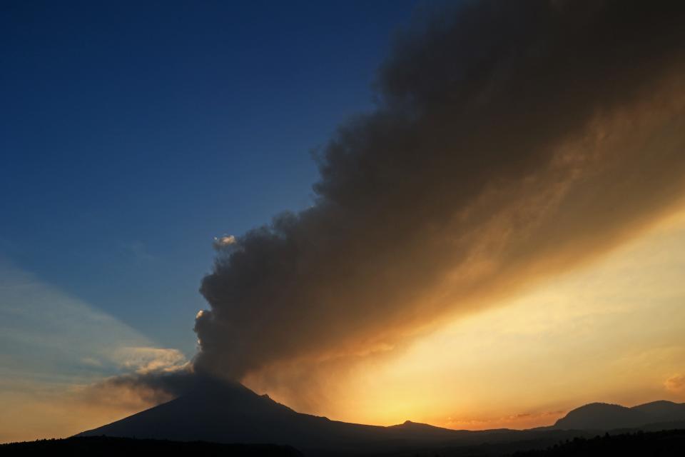 Ash spewing from the Popocatepetl volcano outside Mexico City on February 27, 2024, led some airlines to cancel around two dozen flights in and out of the Latin American capital, authorities said.