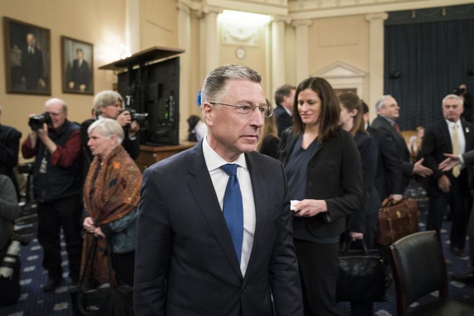 Former special envoy to Ukraine, Kurt Volker, exits following his testimony.