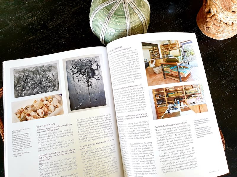 The book has pictures of their work spaces as well. — Picture courtesy of Shalini Ganendra