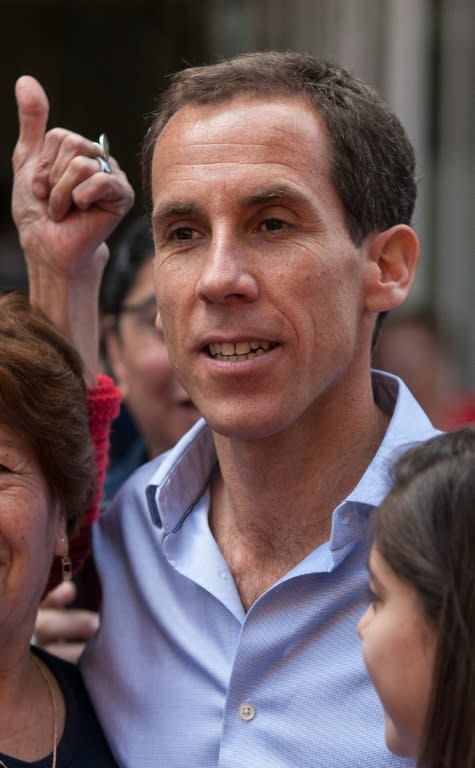 Chilean right-wing lawyer and Santiago's mayoral candidate Felipe Alessandri, seen during municipal elections in Santiago, on October 23, 2016