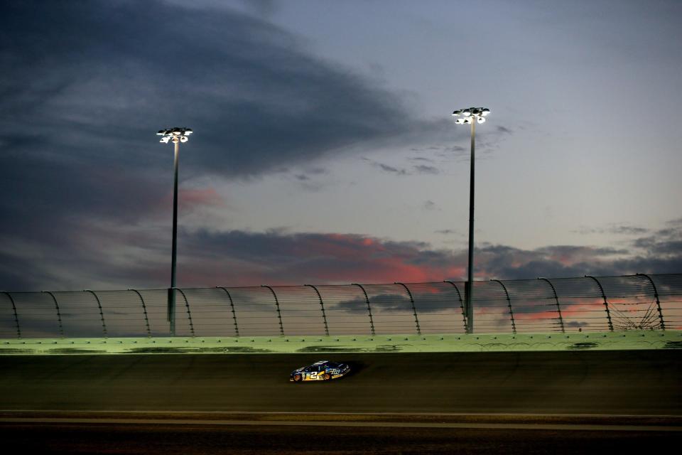 Brad Keselowski drives the #2 Miller Lite Dodge during the NASCAR Sprint Cup Series Ford EcoBoost 400 at Homestead-Miami Speedway on November 18, 2012 in Homestead, Florida. (Photo by Chris Trotman/Getty Images for NASCAR)