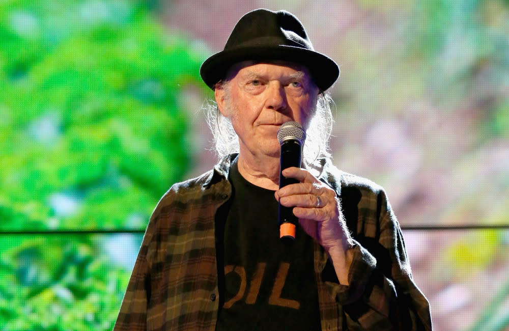 Neil Young and Crazy Horse have cancelled the remaining dates on their tour due to illness credit:Bang Showbiz