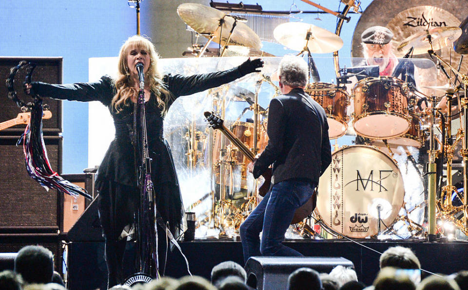 Stevie Nicks from Fleetwood Mac singing onstage