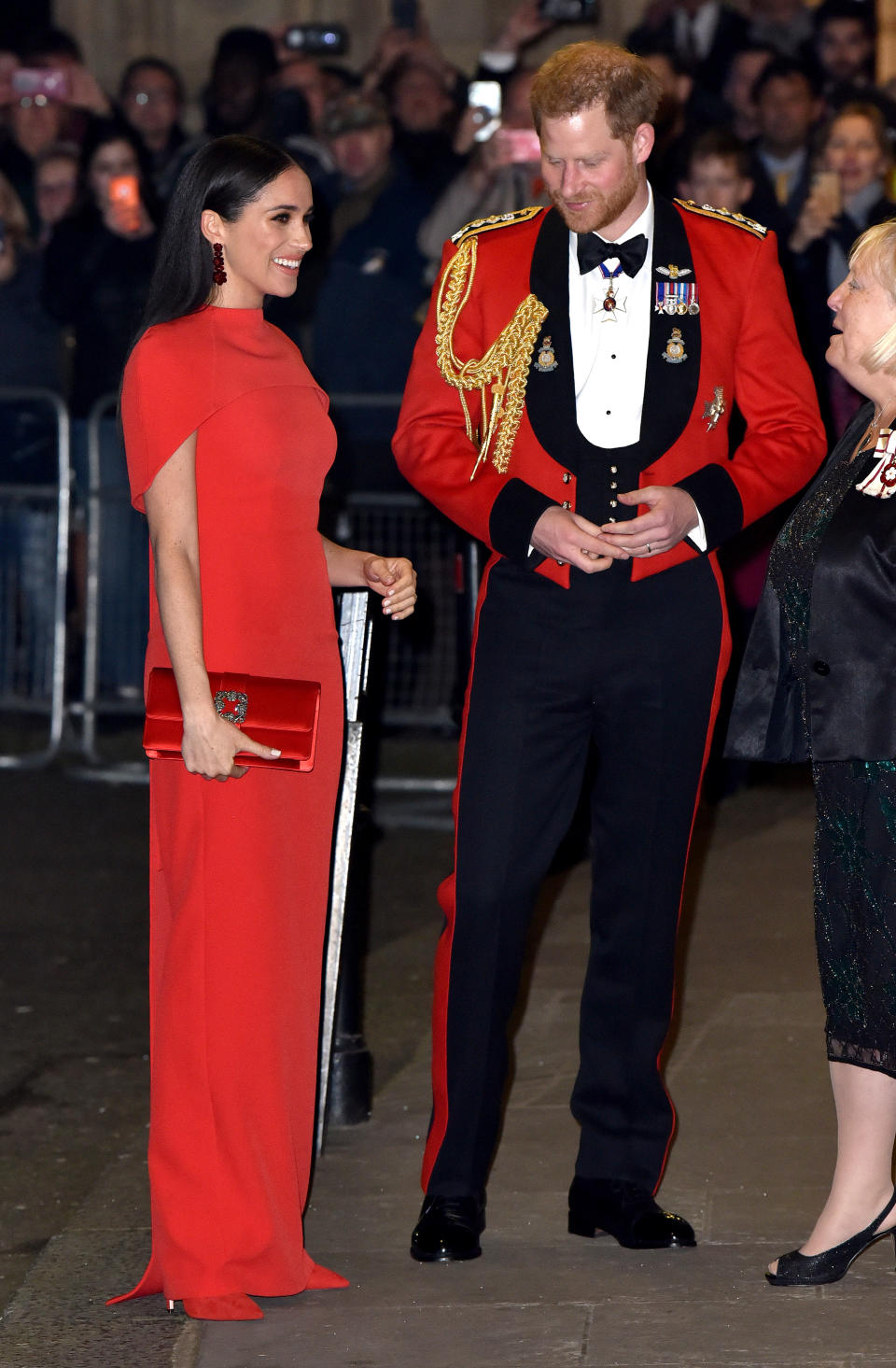 Meghan Markle and Prince Harry attended the Mountbatten Music Festival in London on March 07, 2020. (Photo by HGL/GC Images)