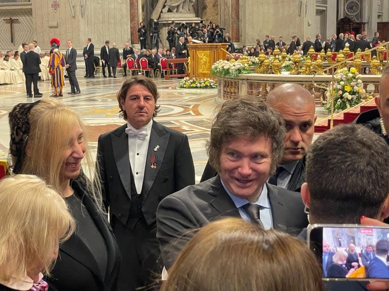 Javier Milei, en la ceremonia de canonización de Mama Antula