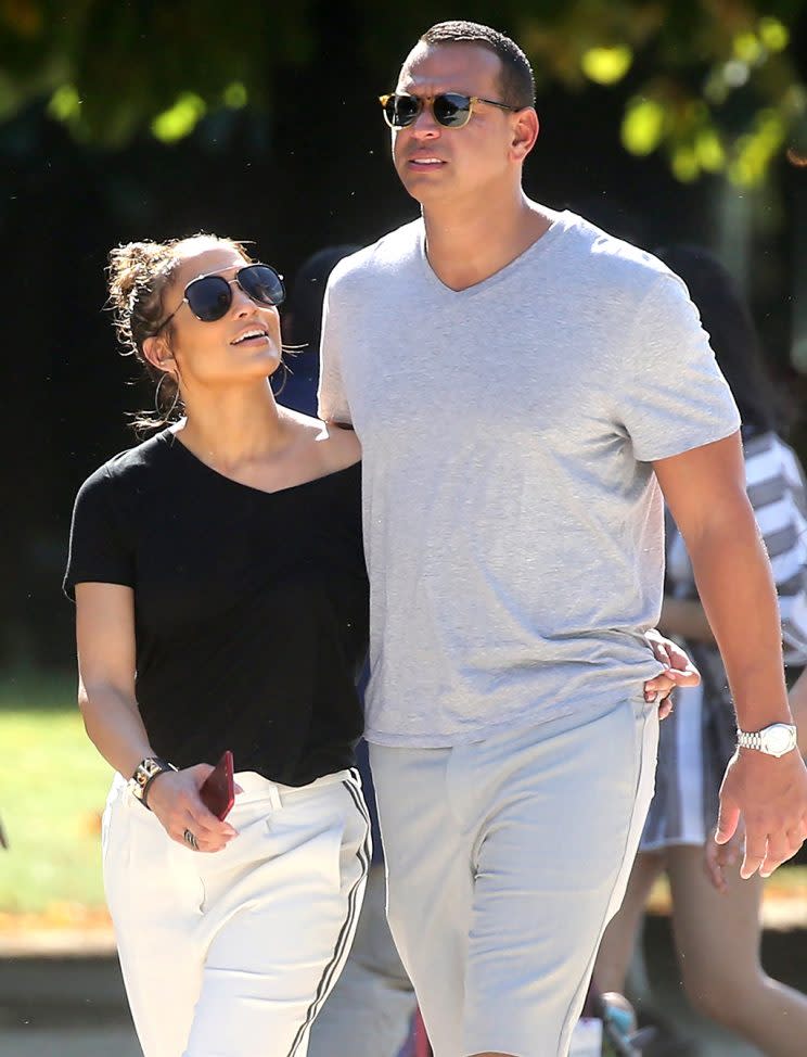 Jennifer Lopez and Alex Rodriguez take a stroll in Paris.