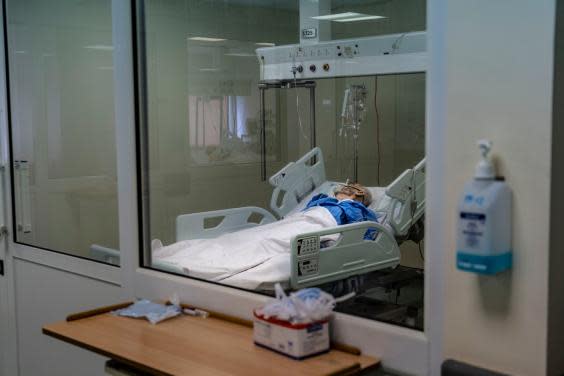 ICU ward in Rafik Hariri University Hospital, Beirut, Lebanon (Bel Trew/ The Independent)