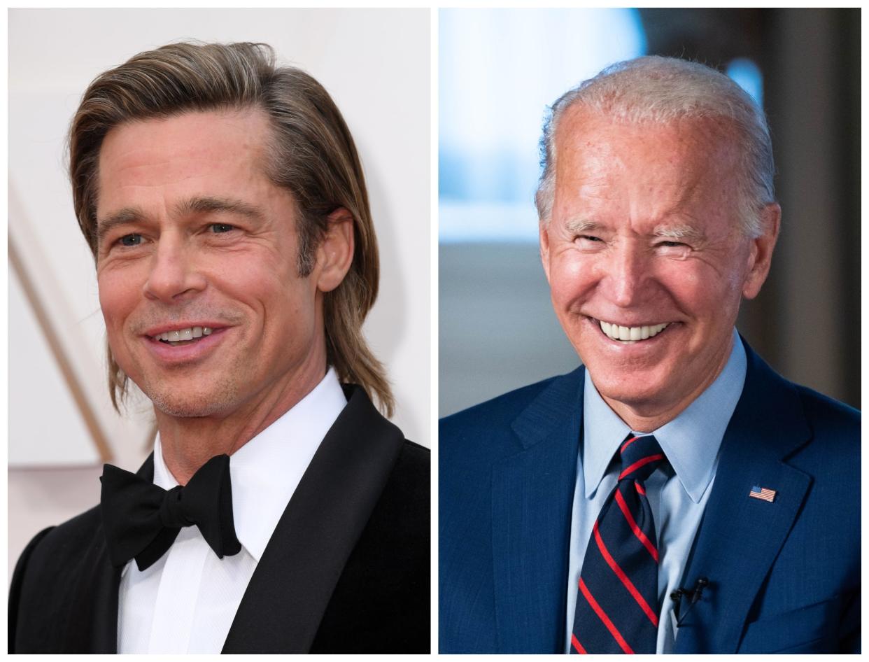 Brad Pitt has endorsed Joe Biden for the US presidency (Rex)