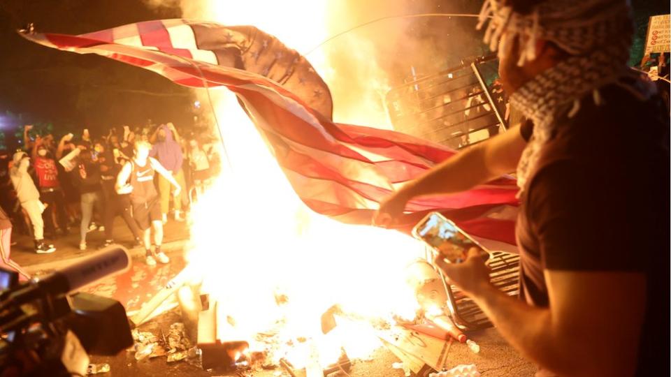 Manifestantes en Washington