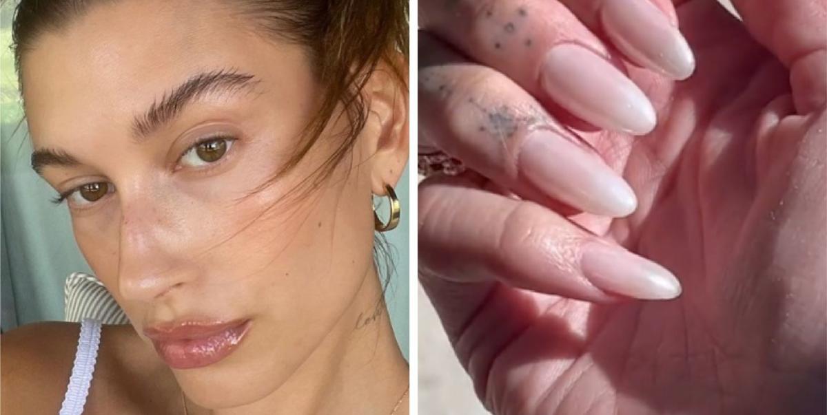 Here S How To Recreate Hailey Bieber S Go To “glazed Doughnut” Nails