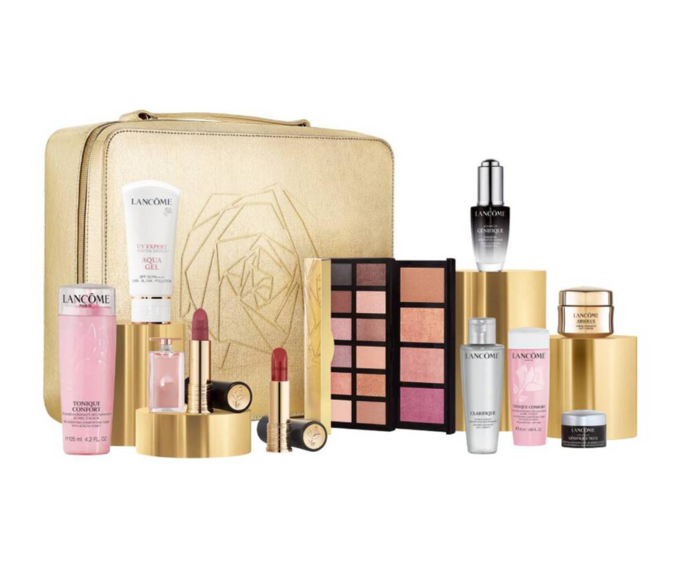 Lancome gold beauty gift bag