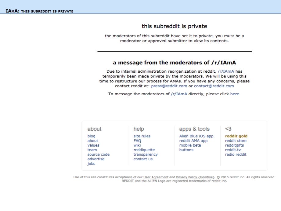 reddit iama private