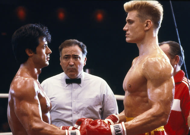 <b>Dolph Lundgren - 'Rocky IV'</b><br><br> Dolph will always be known best for playing Ivan Drago, the iron-willed Russian boxer who killed Apollo Creed in the ring and set up arguably the most exciting fight of the entire series (even if it isn’t the best film). The best part is this declaration makes his humbling defeat at the end even sweeter, especially at the point he says “He's not human. He's like a piece of iron”, referring to the Italian Stallion.