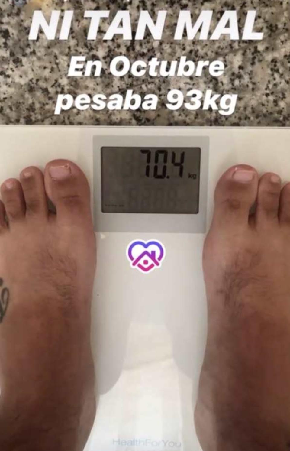 Ha perdido 23 kilos