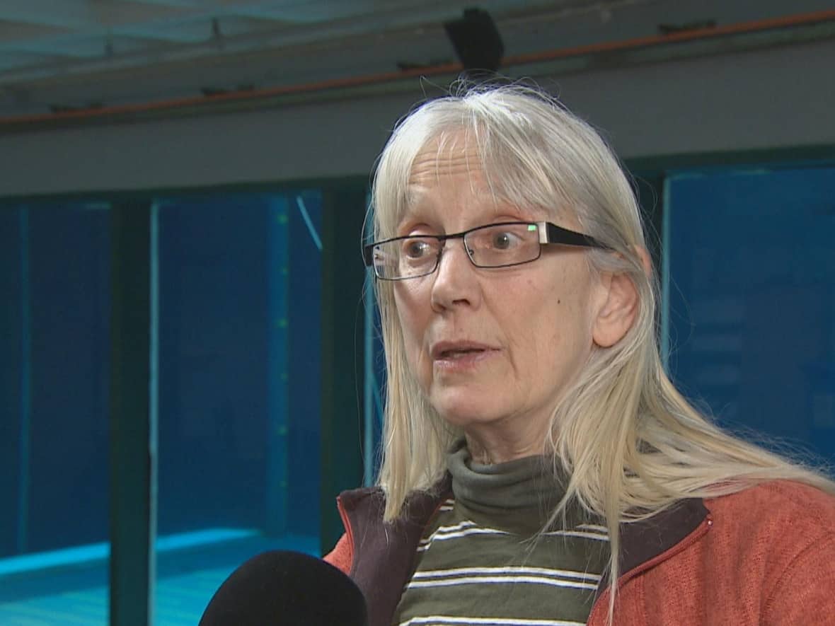Julie Huntington of the  Whale Release and Strandings group speaks at a disentanglement workshop at the Marine Institute in St. John's in February. (Darryl Murphy/CBC - image credit)