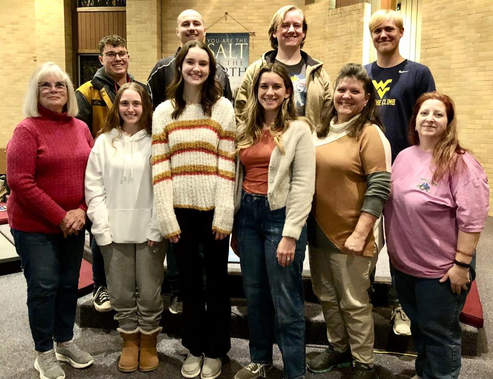 New members of the Coshocton Community Choir are, front row, Karen Little, Sophia Dotson, Grace Cullison, Maggie Myers, Dana Kittner, Cheryl Morris,  back row, Noah Cunningham, Raymond Cunningham, Devon Fortune and Lamar Dowling. Not pictured is Aaron Bolz.