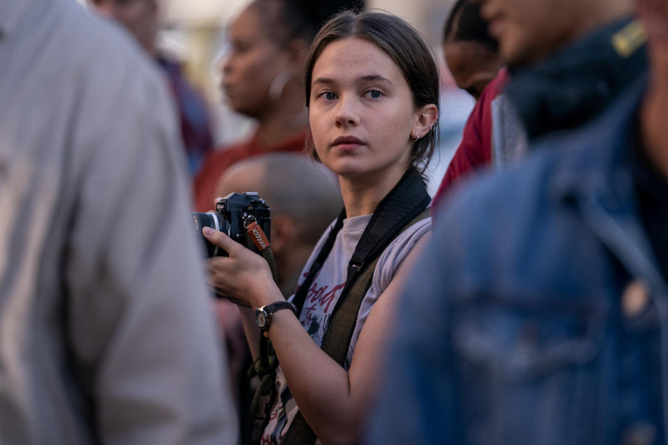 Spaeny as a young photojournalist in <i>Civil War</i><span class="copyright">Courtesy of A24</span>