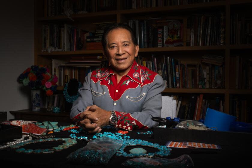 Oaxacan jeweler and artisan, Federico Jimenez Caballero, sits for a portrait in his home studio in Venice, California, on Thursday, Nov. 9, 2023.