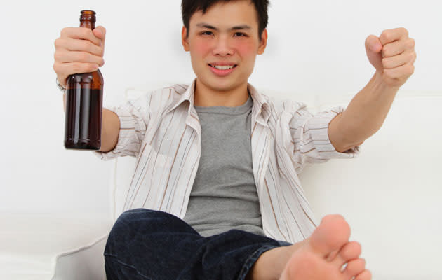 Turning red-faced after consuming alcohol is a sign of Asian Flush Syndrome. (Thinkstock photo)