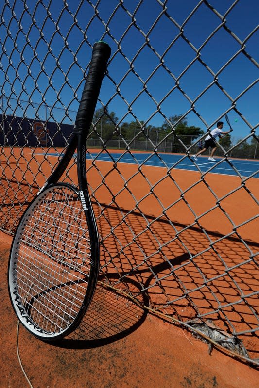 The District 3A-13 boys tennis tournament was held at Cape Coral High School Monday, April, 11, 2022.