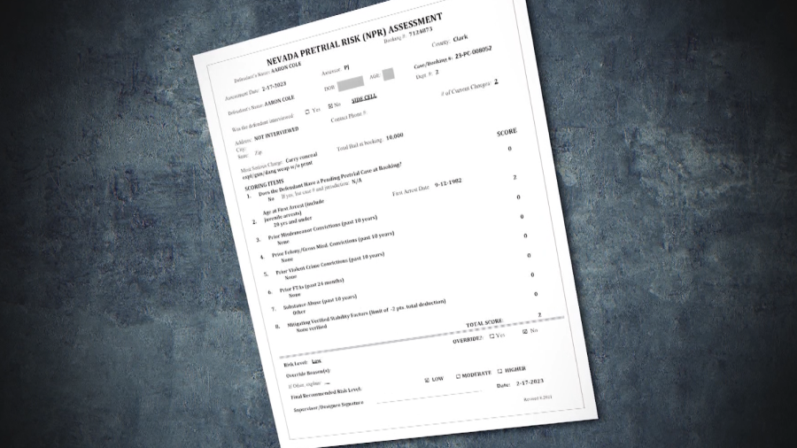 <em>Aaron Cole’s pre-trial risk assessment deemed him “low risk” after his Feb. 16, 2023, arrest, according to documents the 8 News Now Investigators obtained. Police would arrest Cole on a murder charge 10 days later.</em>