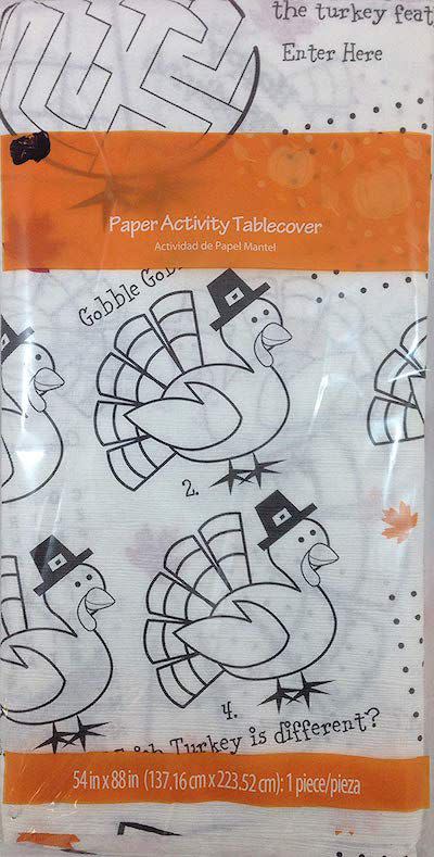 Paper Activity Happy Thanksgiving Tablecover