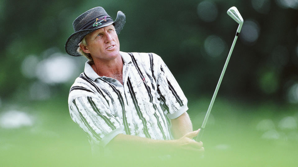 Greg Norman, pictured here in action at the US Open in 1997.