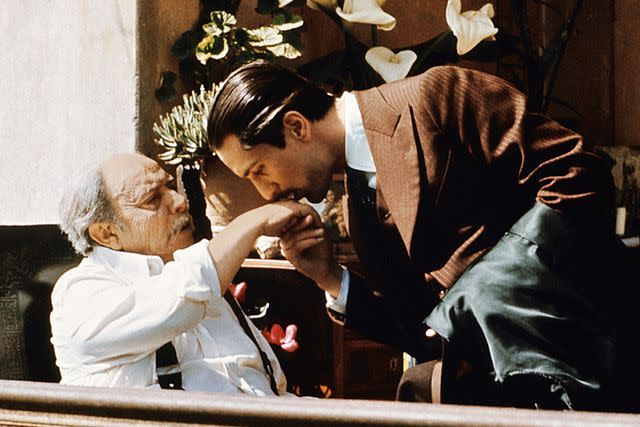 <p>Everett</p> Michael V. Gazzo and Robert De Niro in 'The Godfather Part II'