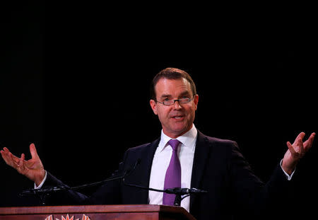 John Scanlon, secretary-general of the Convention on International Trade in Endangered Species (CITES) gestures during the official opening of CITES in Sandton in Johannesburg, South Africa, September 24, 2016. REUTERS/Siphiwe Sibeko