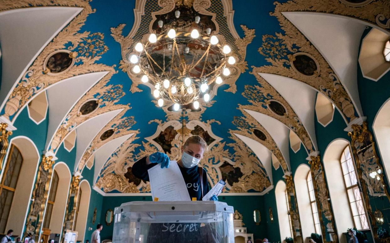 Voting has been held for a whole week to minimise the risk of the spread of coronavirus - Dimitar Dilkoff/AFP