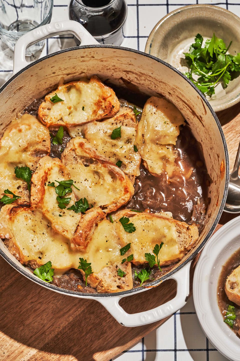 french onion lentil stew