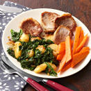 <p>Slices of pork tenderloin marinated in lime juice are the perfect accompaniment to an easy kale and gnocchi side. Add some steamed or roasted carrots to round out the meal. <a href="https://www.eatingwell.com/recipe/272341/lime-pork-piccata-with-garlic-kale-gnocchi/" rel="nofollow noopener" target="_blank" data-ylk="slk:View Recipe;elm:context_link;itc:0;sec:content-canvas" class="link ">View Recipe</a></p>