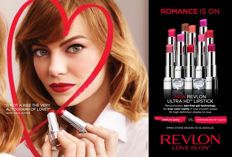 Revlon Red Lipstick. Emma Stone