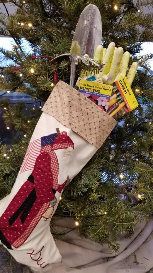 Small hand tools, seed packets and garden gloves make great stocking stuffers for gardeners.