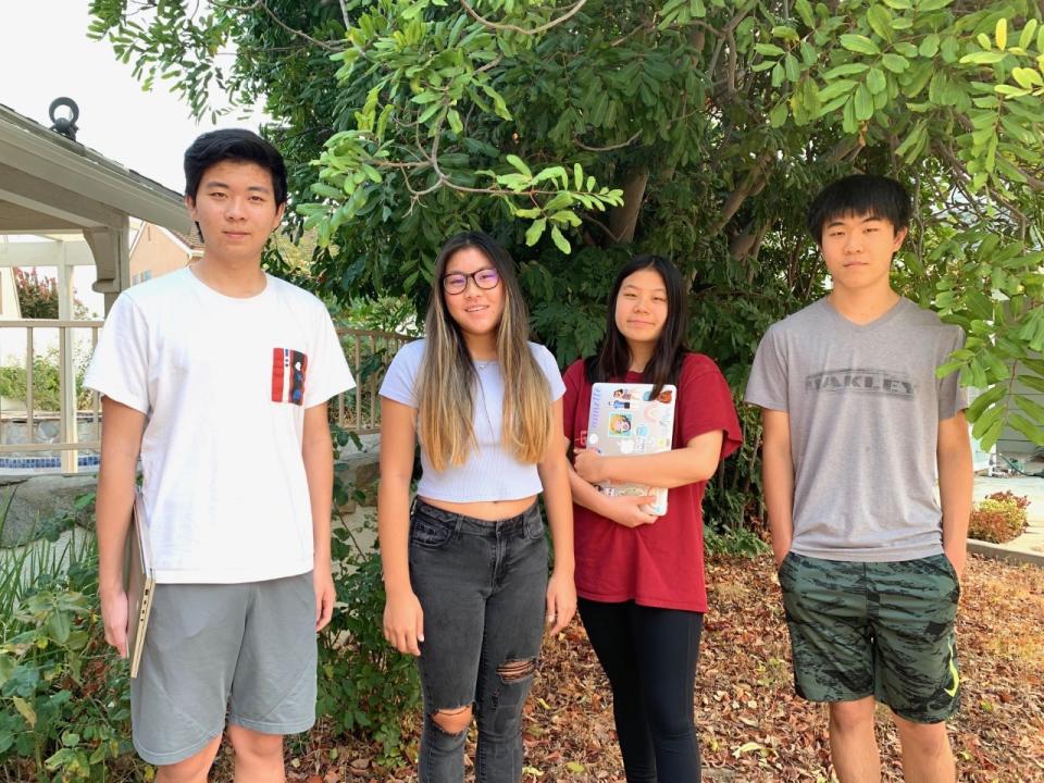 Alex Yan, left, Annette Yuan, Cindy Ding and Arvin Ding are the co-founders of StudySmart Youth Services.