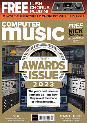 the cover of Computer Music's February edition with the headline reading 