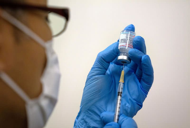 FILE PHOTO: Mass vaccination centre in Tokyo