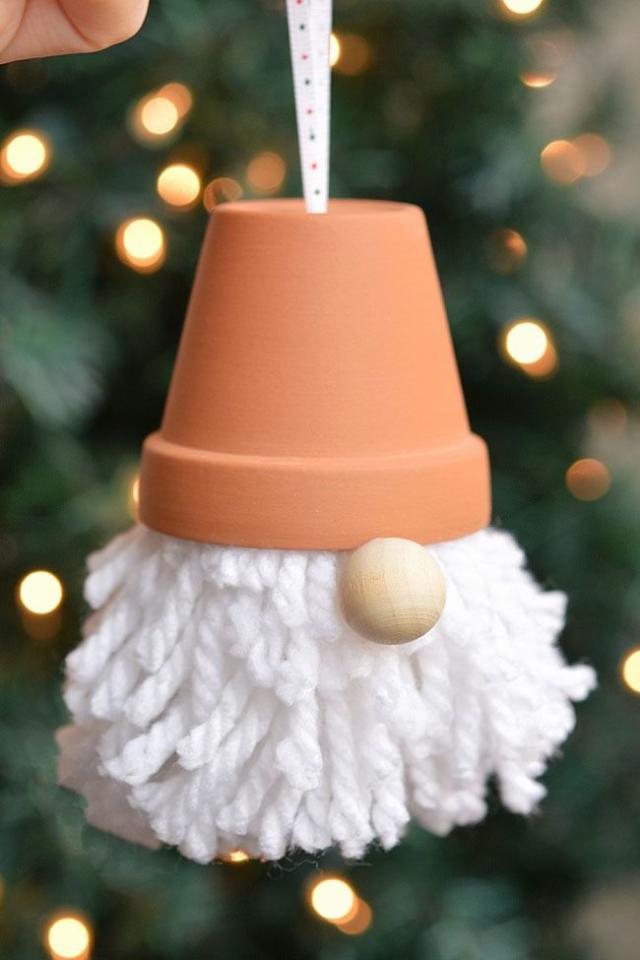 Felt Pinecone Ornament DIY - A Pretty Fix