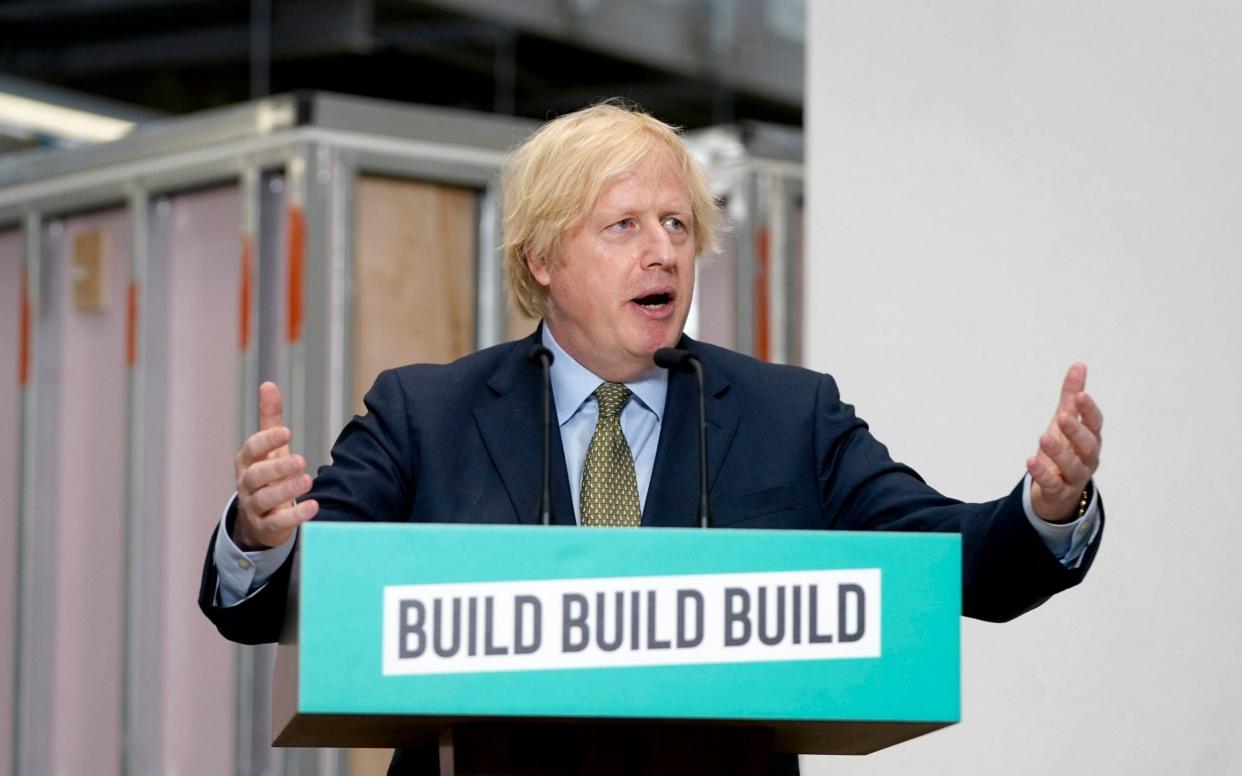 Boris Johnson delivering speech - ANDREW PARSONS/EPA-EFE/Shutterstock