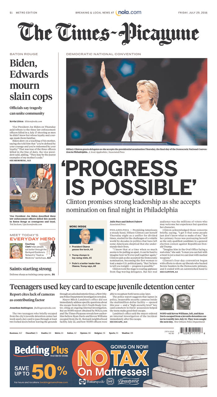 'PROGRESS IS POSSIBLE’ - The Times-Picayune