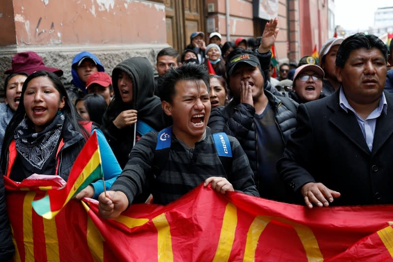 Protest against Bolivia's President Evo Morales in La Paz