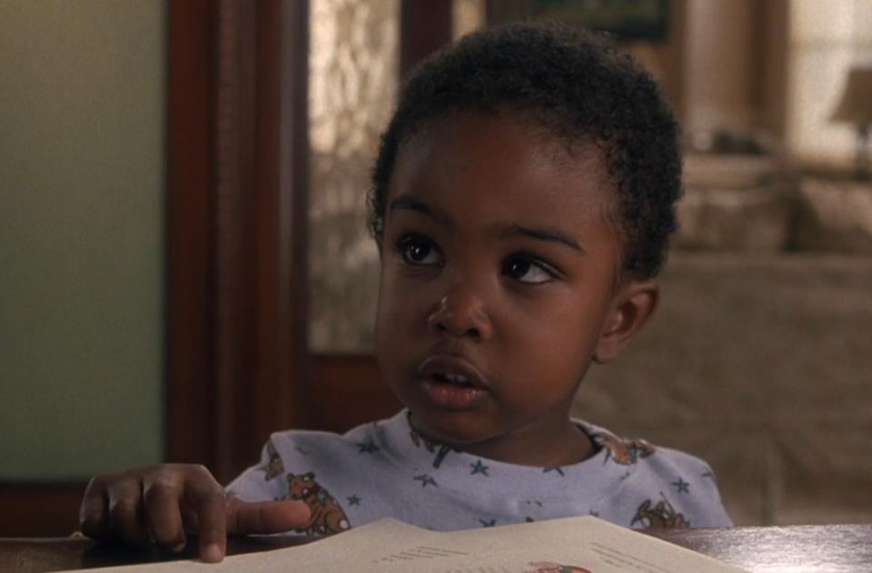 Ben asks his dad, Charlie, to stay home from work in "Daddy Day Care"