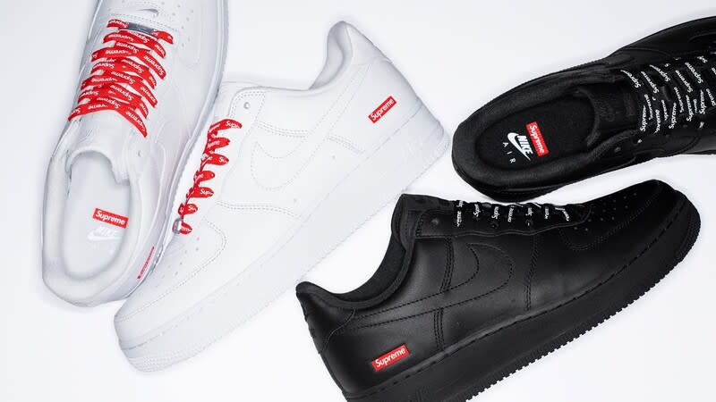 Supreme X Nike Air Force 1聯名系列加入Supreme 標誌性Box Logo設計