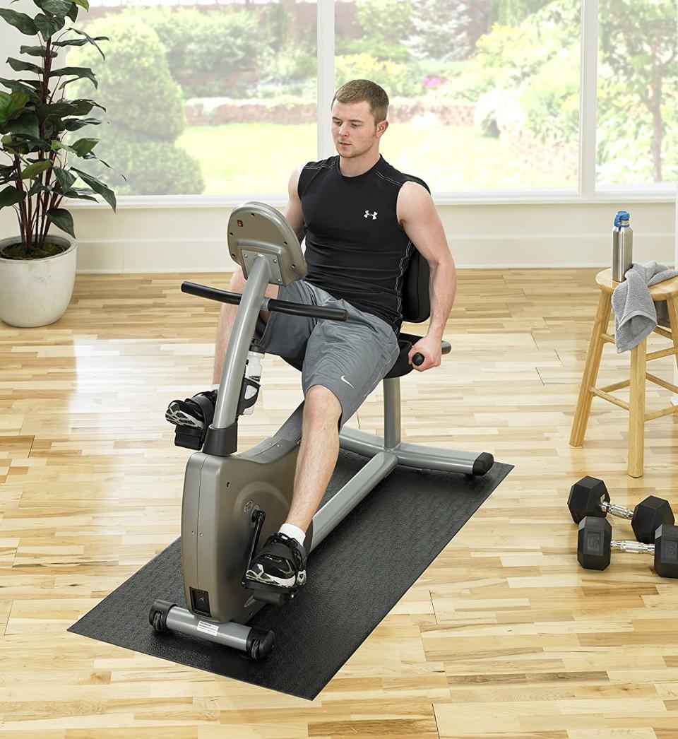 SuperMats equipment mat, spin bike accessories